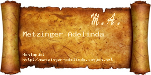 Metzinger Adelinda névjegykártya